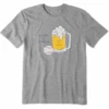Men's Keep It Simple Quirky Beer Baseball Short SleeveTee