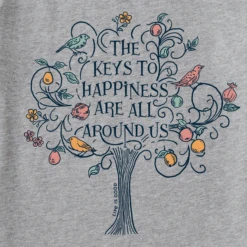 Men's Keys To Happiness Tree Short SleeveTee -New Navy Shop Mens Keys to Happiness Tree Short Sleeve CrusherLITE Tee 106085 2 lg