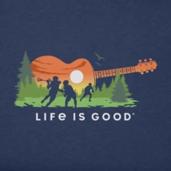 Men's Lacrosse Guitar Male Short Sleeve Tee -New Navy Shop Mens Lacrosse Guitar Male CrusherLITE Tee 81401 2 lg