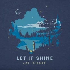 Men's Let It Shine Fireflies Short SleeveTee -New Navy Shop Mens Let It Shine Fireflies Short Sleeve CrusherLITE Tee 101884 2 lg