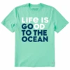 Men's Life Is Good Go To The OceanCrusher Tee -New Navy Shop Mens Life is Good Go to the Ocean Short Sleeve Crusher Tee 88233 1 lg