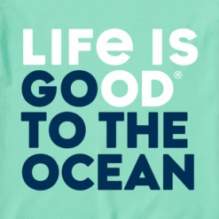 Men's Life Is Good Go To The OceanCrusher Tee -New Navy Shop Mens Life is Good Go to the Ocean Short Sleeve Crusher Tee 88233 2 lg