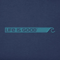Men's Life Is Good Retro Wave Crusher-LITE Tee -New Navy Shop Mens Life is Good Retro Wave CrusherLITE Tee 82067 2 lg