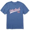 Men's Life Is Good Tailwhip 94 Short SleeveTee -New Navy Shop Mens Life is Good Tailwhip 94 Short Sleeve Crusher Tee 113774 1 lg