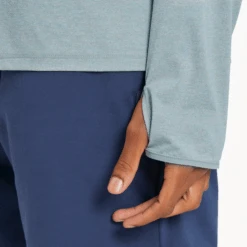 Men's Linear Life Is Good Stack Long Sleeve Active Hooded Tee 13 Men's Linear Life Is Good Stack Long Sleeve Active Hooded Tee -New Navy Shop Mens Linear Life is Good Stack Long Sleeve Active Hooded Tee 89595 5 lg