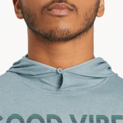 Men's Linear Life Is Good Stack Long Sleeve Active Hooded Tee 14 Men's Linear Life Is Good Stack Long Sleeve Active Hooded Tee -New Navy Shop Mens Linear Life is Good Stack Long Sleeve Active Hooded Tee 89595 6 lg