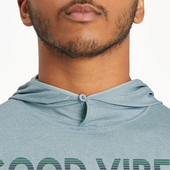 Men's Linear Life Is Good Stack Long Sleeve Active Hooded Tee 8 Men's Linear Life Is Good Stack Long Sleeve Active Hooded Tee - Image 6