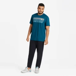 Men's Linear Oceanview Active Tee -New Navy Shop Mens Linear Oceanview Active Tee 99721 5 lg