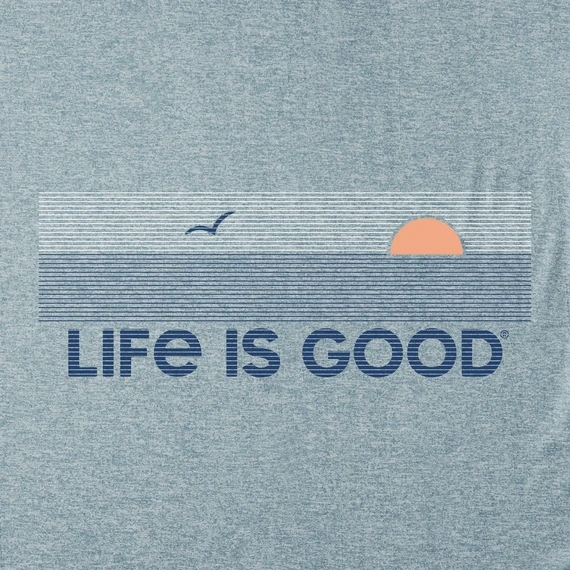 Men's Linear Oceanview Long Sleeve Active Hooded Tee 4 Men's Linear Oceanview Long Sleeve Active Hooded Tee - Image 2