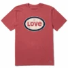 Men's Love Oval Short SleeveTee -New Navy Shop Mens Love Oval Short Sleeve CrusherLITE Tee 106096 1 lg