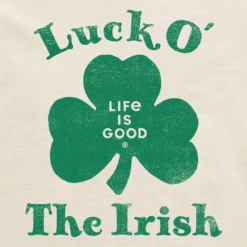 Men's Luck O' The Irish Short SleeveTee -New Navy Shop Mens Luck O The Irish Short Sleeve Crusher Tee 112590 2 lg