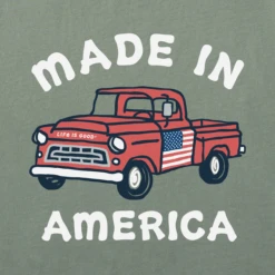 Men's Made In America Pick Up Short SleeveTee -New Navy Shop Mens Made in America Pick Up Short Sleeve CrusherLITE Tee 104400 2 lg