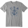 Men's Manifesto USA Anchor Short SleeveTee 2 Men's Manifesto USA Anchor Short SleeveTee -New Navy Shop Mens Manifesto USA Anchor Short Sleeve Crusher Tee 118559 1 lg