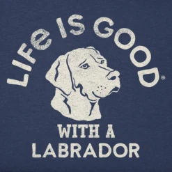 Men's Matchbook LIG With A Labrador Short SleeveTee -New Navy Shop Mens Matchbook LIG with a Labrador Short Sleeve Crusher Tee 124762 2 lg