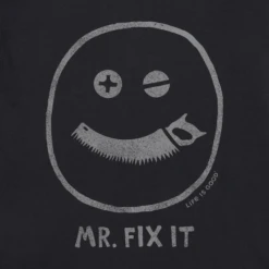 Men's Mr. Fix It Saw SmileCrusher Tee -New Navy Shop Mens Mr Fix it Saw Smile Short Sleeve Crusher Tee 88448 2 lg