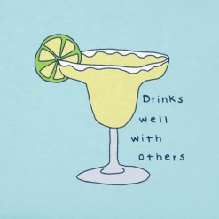 Men's Naive Drinks Well MargaritaCrusher Tee -New Navy Shop Mens Naive Drinks Well Margarita Short Sleeve Crusher Tee 125022 2 lg