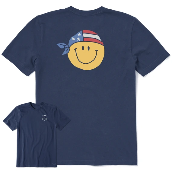 Men's Naive Smiley BandanaCrusher Tee 3 Men's Naive Smiley BandanaCrusher Tee