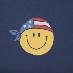 Men's Naive Smiley BandanaCrusher Tee 6 Men's Naive Smiley BandanaCrusher Tee -New Navy Shop Mens Naive Smiley Bandana Short Sleeve Crusher Tee 125412 2 lg