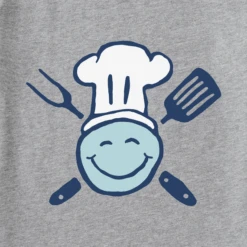 Men's Naive Smiley ChefCrusher Tee -New Navy Shop Mens Naive Smiley Chef Short Sleeve Crusher Tee 125419 2 lg