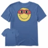 Men's Naive Smiley Super HeroCrusher Tee -New Navy Shop Mens Naive Smiley Super Hero Short Sleeve Crusher Tee 125411 1 lg