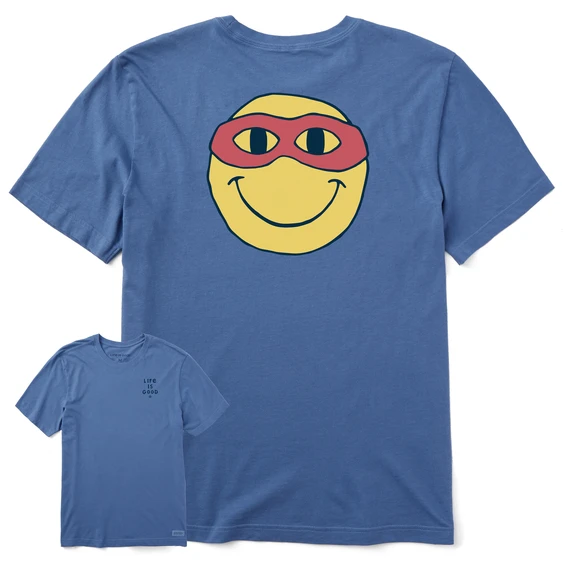 Men's Naive Smiley Super HeroCrusher Tee 3 Men's Naive Smiley Super HeroCrusher Tee
