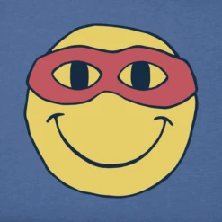 Men's Naive Smiley Super HeroCrusher Tee 6 Men's Naive Smiley Super HeroCrusher Tee -New Navy Shop Mens Naive Smiley Super Hero Short Sleeve Crusher Tee 125411 2 lg