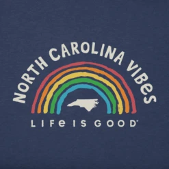 Men's North Carolina Rainbow Vibes Crusher Tee -New Navy Shop Mens North Carolina Rainbow Vibes Crusher Tee 85740 2 lg