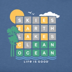 Men's Ocean Word Game Short SleeveTee -New Navy Shop Mens Ocean Word Game Short Sleeve CrusherLITE Tee 98996 2 lg