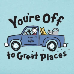 Men's Off To Great Places Truck Short SleeveTee 5 Men's Off To Great Places Truck Short SleeveTee -New Navy Shop Mens Off to Great Places Truck Short Sleeve CrusherLITE Tee 88034 2 lg