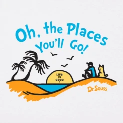 Men's Oh The Places Beach Vista Short SleeveTee -New Navy Shop Mens Oh the Places Beach Vista Short Sleeve CrusherLITE Tee 87842 2 lg