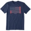Men's Paddle Flag Short Sleeve Tee -New Navy Shop Mens Paddle Flag CrusherLITE Tee 80440 1 lg
