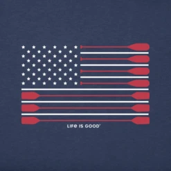 Men's Paddle Flag Short Sleeve Tee -New Navy Shop Mens Paddle Flag CrusherLITE Tee 80440 2 lg