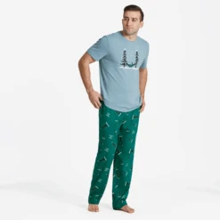 Men's Peace Holiday Tree Pattern Classic Sleep Pant -New Navy Shop Mens Peace Holiday Tree Pattern Classic Sleep Pant 99814 5 lg