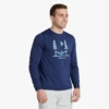 Men's Peace Out Long Sleeve Active Tee -New Navy Shop Mens Peace Out Long Sleeve Active Tee 99726 1 lg