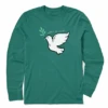 Men's Peace On Earth Dove Long Sleeve Crusher Tee