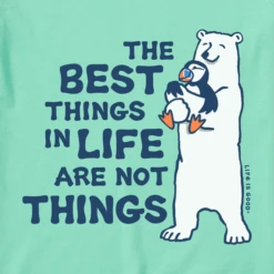 Men's Polar Bear & Puffin Best Things Short SleeveTee -New Navy Shop Mens Polar Bear Puffin Best Things Short Sleeve CrusherLITE Tee 101017 2 lg