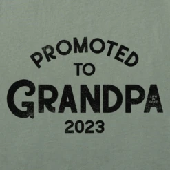Men's Promoted To Grandpa 2023 Short SleeveTee -New Navy Shop Mens Promoted to Grandpa 2023 Short Sleeve CrusherLITE Tee 106598 2 lg