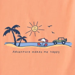 Men's Quirky ATV Beach Vista Short SleeveTee -New Navy Shop Mens Quirky ATV Beach Vista Short Sleeve Crusher Tee 117106 2 lg