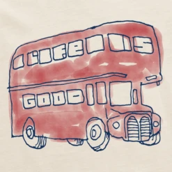 Men's Quirky London Double DeckerCrusher Tee -New Navy Shop Mens Quirky London Double Decker Short Sleeve Crusher Tee 123433 2 lg