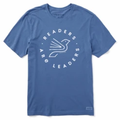 Men's Readers Are Leaders Dove Short SleeveTee