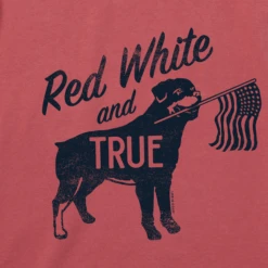 Men's Red White True RottieCrusher Tee -New Navy Shop Mens Red White True Rottie Short Sleeve Crusher Tee 103482 2 lg