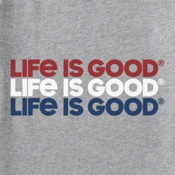 Men's Red White And Blue Stacked LIG Short SleeveTee -New Navy Shop Mens Red White and Blue Stacked LIG Short Sleeve CrusherLITE Tee 96957 2 lg