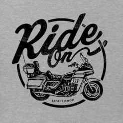 Men's Ride On Motorcycle Short SleeveTee -New Navy Shop Mens Ride On Motorcycle Short Sleeve CrusherLITE Tee 96664 2 lg