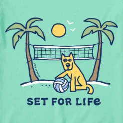 Men's Rocket Set For Life Beach Volleyball Short SleeveTee -New Navy Shop Mens Rocket Set For Life Beach Volleyball Short Sleeve CrusherLITE Tee 97937 2 lg