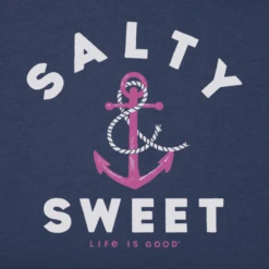 Men's Salty & Sweet Anchor Crusher Tee -New Navy Shop Mens Salty Sweet Anchor Crusher Tee 72543 2 lg
