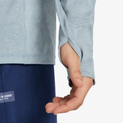 Men's Sharkscape Long Sleeve Active Hooded Tee -New Navy Shop Mens Sharkscape Long Sleeve Active Hooded Tee 99730 4 lg