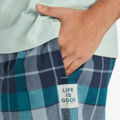 Men's Smoky Mallard Plaid Classic Sleep Pant -New Navy Shop Mens Smoky Mallard Plaid Classic Sleep Pant 99821 3 lg