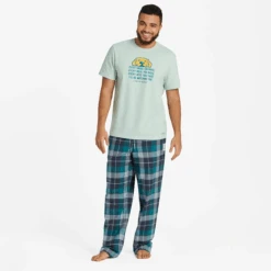 Men's Smoky Mallard Plaid Classic Sleep Pant -New Navy Shop Mens Smoky Mallard Plaid Classic Sleep Pant 99821 5 lg