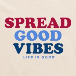 Men's Spread Good Vibes Retro Text Short SleeveTee -New Navy Shop Mens Spread Good Vibes Retro Text Short Sleeve CrusherLITE Tee 97993 2 lg