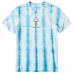 Men's Tie Dye Stay Cool ConeCrusher Tee -New Navy Shop Mens Stay Cool Cone Short Sleeve Crusher Tee 90701 3 lg